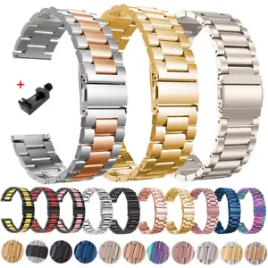 Pulsera 18mm 20mm 22mm 24mm Acero inoxidable Metal Repuesto Pulsera Reloj Watch Band NUEVO - Imagen 1 de 35