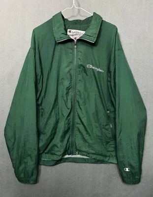 Чемпион Athletic Sports винтажный Y2K зеленый ветровка трек куртка свитер пальто M - Изображение 1 из 4