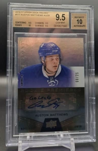 2016-17 AUSTON MATTHEWS /25 AU Upper Deck Trilogy RC BGS 9.5 w 10 Auto POP 2 - Picture 1 of 2