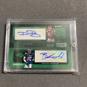 2009 topps unique dwayne bowe/brandon marshall dynamic dual auto 25/25 - Picture 1 of 3