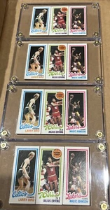 1980-81 TOPPS LARRY BIRD #34 MAGIC JOHNSON #139 RC JULIUS ERVING #174 SEPARATED - Picture 1 of 5