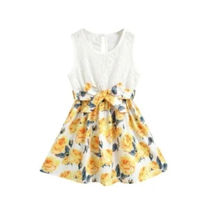 Girls florals sleeveless dress with belt 2-3 years - Picture 1 of 1