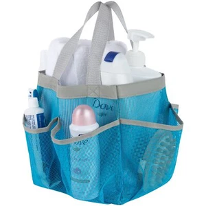 7 Pocket Shower Caddy Tote, Blue - Keep your shower essentials within easy - Picture 1 of 1