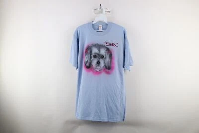 Camiseta Vintage Anos 80 Russell Athletic Feminina Grande Escova de Ar Cachorro Manga Curta EUA - Imagem 1 de 4