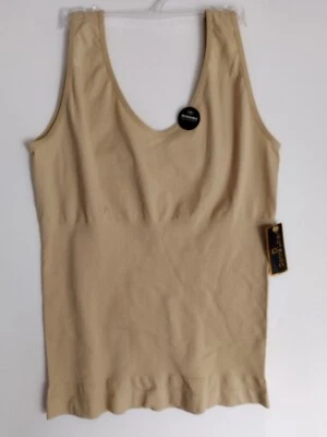 DONNA LOREN SIZE XL REVERSIBLE CAMISOLE SEAMLESS WIRELESS NUDE NEW WITH TAGS - Image 1 of 4