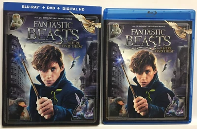 Fantastic Beasts and Where to Find Them (Blu-ray/DVD,2016) w/Foil Slipcover! - Image 1 of 4