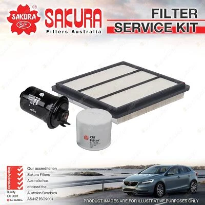 Sakura Oil Air Fuel Filter Service Kit for Mitsubishi Triton MK 3.0L V6 96-06 - image 1 of 2