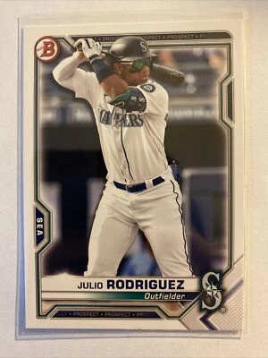 Julio Rodriguez  2021 Bowman Baseball #BP-86  Mariners All Star!! - Image 1 of 2