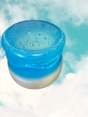 Turquoise and White Stash Jar with Candle inside! Aromatherapy - Image 1 of 3