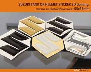 Suzuki Motorsport Sticker Racing 3D S EMBLEM Motorcycle GSXR 600 750 1000 - Picture 1 of 12