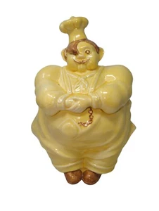 Vintage 1940's Red Wing Pottery Chef Pierre Yellow Cookie Jar - Picture 1 of 7