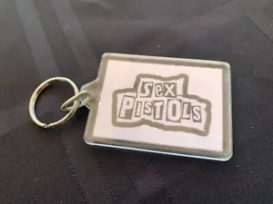 SEX PISTOLS Double Sided Lucite Keychain - Johnny Rotten Sid Vicious Punk Rock - Picture 1 of 1