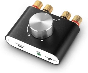 Mini Bluetooth 5.0 Power Amplifier, Stereo Hi-Fi Digital Amp 2.0 Channel 50W X 2 - Picture 1 of 12