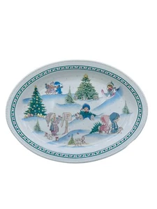 De colección 1996 Enesco Precious Moments Signature Store ""Escena de invierno"" plato 179663 - Imagen 1 de 5