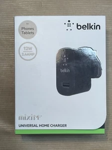 Belkin F8M731drBLK 12W Mixit UK Mains Charger Black - New and Sealed - - Picture 1 of 7