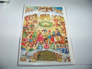 Nostalgische Adventskalender Karte Märchen gestiefelter Kater Froschkönig - Bild 1 von 1
