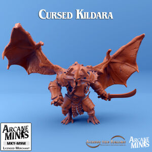 D&D Miniature Cursed Kildara Dungeons and Dragons Khorne Demon Daemon