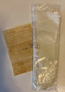 Neu mit Etikett Vintage Grandoe Luxus Handschuhe Gr. 7 weiß waschbar Leder Seide gefüttert 11" Mittelarm - Bild 1 von 9