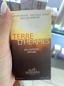 Terre D’ Hermes by Hermes Eau Intense Vetiver Men 50ml /1.7fl Oz UnSealed Box - Picture 1 of 2