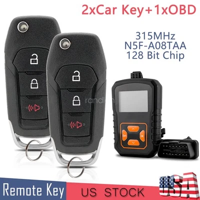 2 para 2015 2016 2017 2018 2019 2020 Ford F-150 F150 mando a distancia llavero + programador Foto 1 de 4