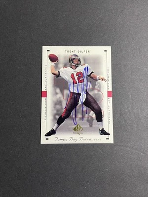 Tarjeta automática Upper Deck SP 1999 auténtica Trent Dilfer #83 Foto 1 de 2