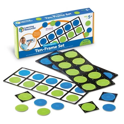 44 Piece Magnetic Ten Frames Math Set For Kids Base Ten Learning Tool - Image 1 of 4
