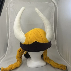 Helga Hat Minnesota Vikings Horned Braided Plush Cosplay Costume NFL - Picture 1 of 6