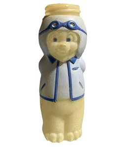 Biberón de plástico Evenflo de colección | Oso con avión de juguete | Piloto de aviador - Imagen 1 de 6