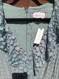 Neu mit Etikett Anthropologie Antoinette Midikleid mit Rüschen 14 Spitze Boho mintgrün 220 $ - Bild 1 von 18