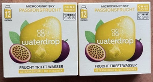 2 Packungen Waterdrop® SKY PASSIONSFRUCHT Microdrink 2x12 Würfel Vegan Vitaminen - Bild 1 von 3