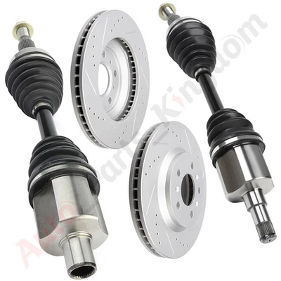 2X Front CV Axle+ 2X Brake Discs Rotors For Chevrolet Monte Carlo 3.5L 2006-2007 Foto 1 de 4