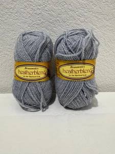Vintage Brunswick Heatherblend Sport Garn 2 Knäuel 50 Gramm Pussywillow Heather #2561 - Bild 1 von 3