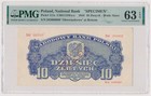 Poland 10 Zlotych 1944 PMG 63