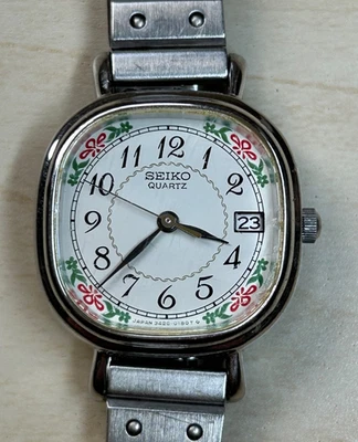 RARO: Reloj para mujer Seiko Laurier vintage de principios de los 80 con esfera floral 3422-5000 Foto 1 de 4