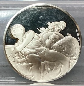 Il profeta Giona genio di Michelangelo argento sterling 1,26 troy oz - Foto 1 di 4