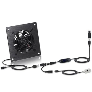 80mm Temperature-Controlled USB/DC Silent Cooling Fan - 5V/12V Dual Voltage,4... - Picture 1 of 7
