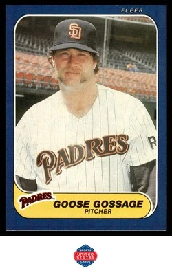1986 Fleer #322 Goose Gossage - Image 1 of 2