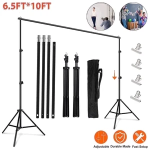 10 Fuß verstellbar Hintergrund Unterstützung Ständer Fotografie Video Studio Hintergrund Kit - Bild 1 von 12