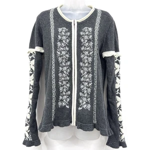 Sundance Katalog Edelweiss Strickjacke Damen M Lammwolle Fair Isle Nordic Full Zip - Bild 1 von 13