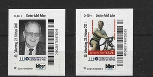 Biber Post Magdeburgo Ciclismo 80 Aniversario Täve Schur (2011) 2 valores ** - Imagen 1 de 1