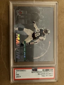 2001 Fleer Ultra Platinum Medallion Curtis Martin #25P PSA 7 (36/50) Jets HOF - Picture 1 of 3