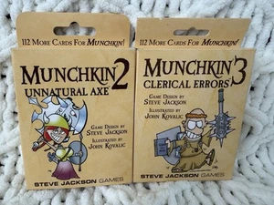 Munchkin Card Game Bundle Munchkin 2 And 3, Game Design By Steve Jackson - Picture 1 of 4