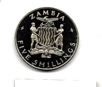 Zambia 5 Shillings 1965 Proof - Image 1 of 2