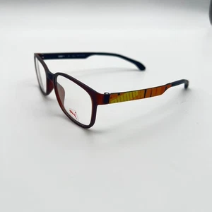 Puma Unisex Eyeglasses Frames PU15440 BR Brown Orange Yellow Frames 48-17-135 - Picture 1 of 7