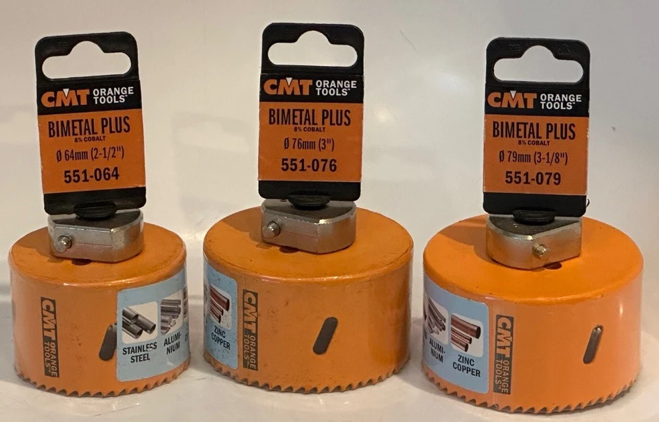 CMT 551-064, 551-076, 551-079 Bimetal Plus Hole Saw 3 Pcs Set - Image 1 of 1