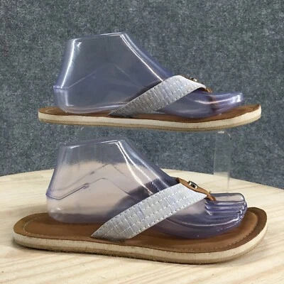 Sandalias Nautica Mujer 9 Informales Cómodas Tanga Chanclas Tela Azul Foto 1 de 4