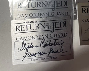 Star Wars Return Of The Jedi Gamorrean Guard Stephen Costantino Autogramm Plakette - Bild 1 von 2