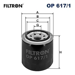 FILTRON OP 617/1 Oil Filter for HYUNDAI,KIA - Image 1 of 4