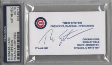 Theo Epstein AUTO PSA/DNA Authentic Business Card Autograph Signed Cubs  Red Sox