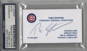 Theo Epstein AUTO PSA/DNA Authentic Business Card Autograph Signed Cubs  Red Sox